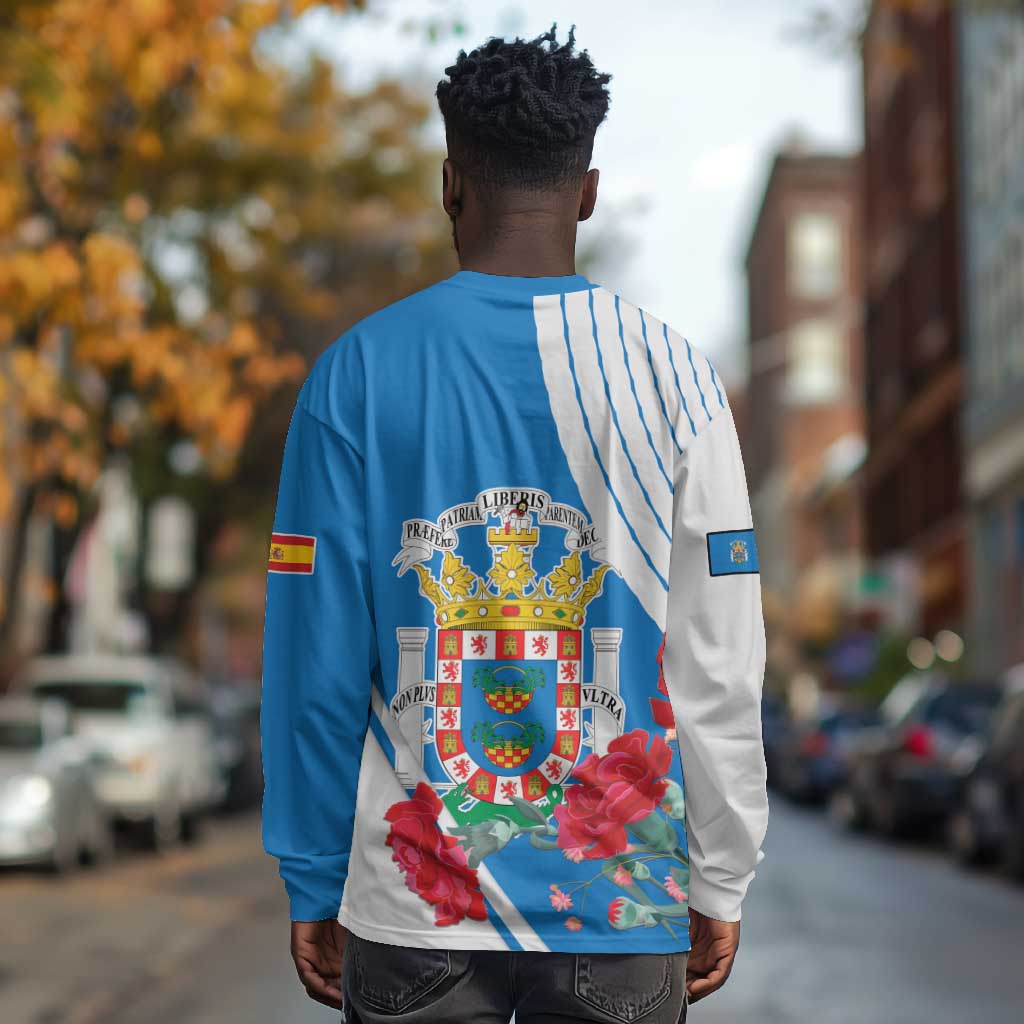 Melilla Spain Long Sleeve Shirt Coat Of Arms With Map