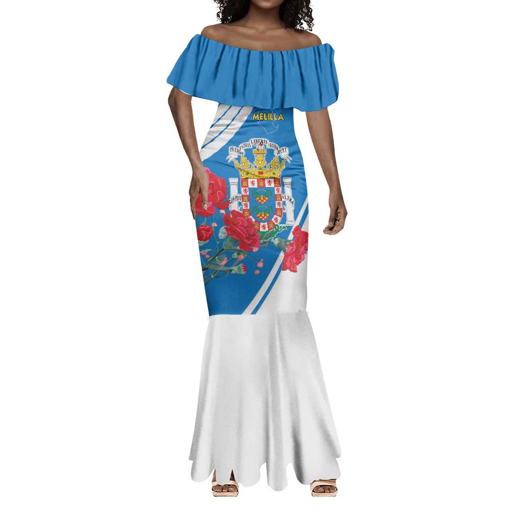 Melilla Spain Mermaid Dress Coat Of Arms With Map