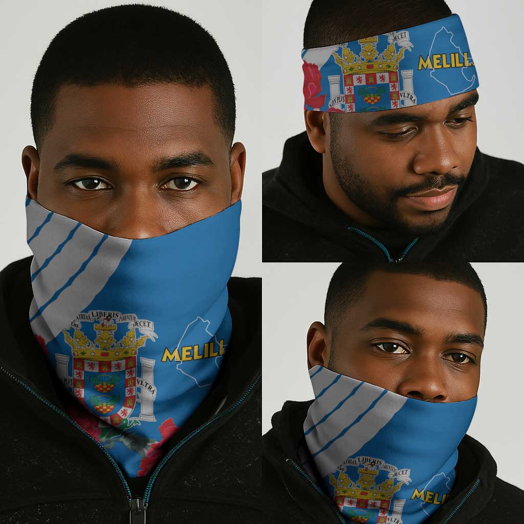 Melilla Spain Neck Gaiter Coat Of Arms Map LT15