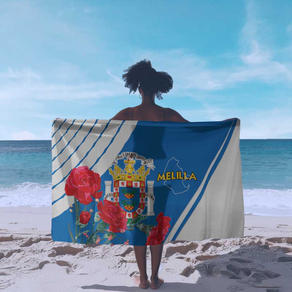 Melilla Spain Sarong Coat Of Arms With Map