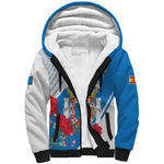 Melilla Spain Sherpa Hoodie Coat Of Arms With Map
