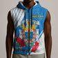 Melilla Spain Sleeveless Zip Hoodie Coat Of Arms With Map - African Pride