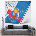 Melilla Spain Tapestry Coat Of Arms With Map