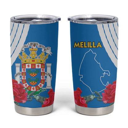 Melilla Spain Tumbler Cup Coat Of Arms With Map
