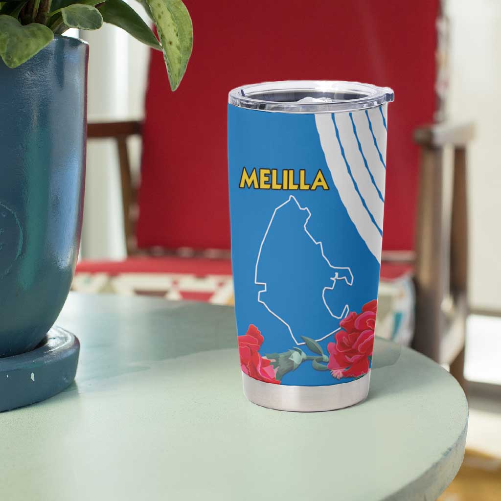 Melilla Spain Tumbler Cup Coat Of Arms With Map