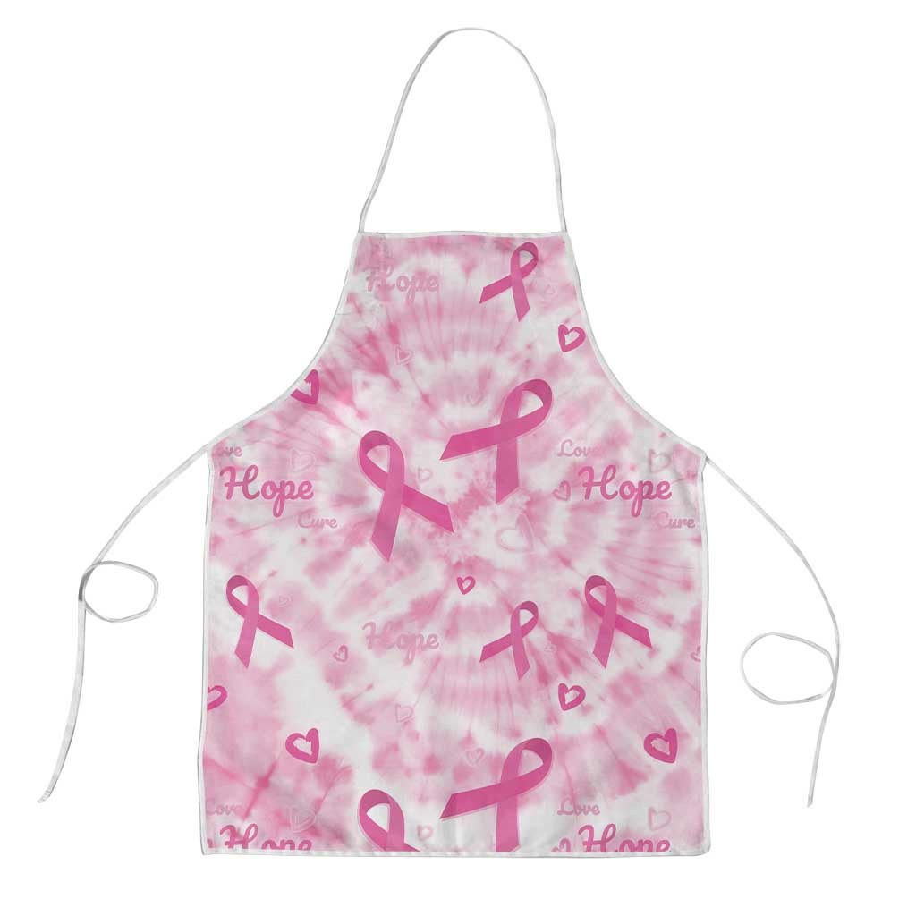 Breast Cancer Awareness Pink Ribbon Apron Tie Dye Style