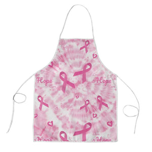 Breast Cancer Awareness Pink Ribbon Apron Tie Dye Style