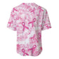Pink Ribbon With Tie Dye Baseball Jersey Breast Cancer Awareness - African Pride