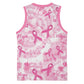 Pink Ribbon With Tie Dye Basketball Jersey Breast Cancer Awareness LT15