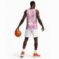 Pink Ribbon With Tie Dye Basketball Jersey Breast Cancer Awareness LT15
