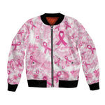 Pink Ribbon With Tie Dye Bomber Jacket Breast Cancer Awareness - African Pride