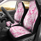Pink Ribbon With Tie Dye Car Seat Cover Breast Cancer Awareness - African Pride