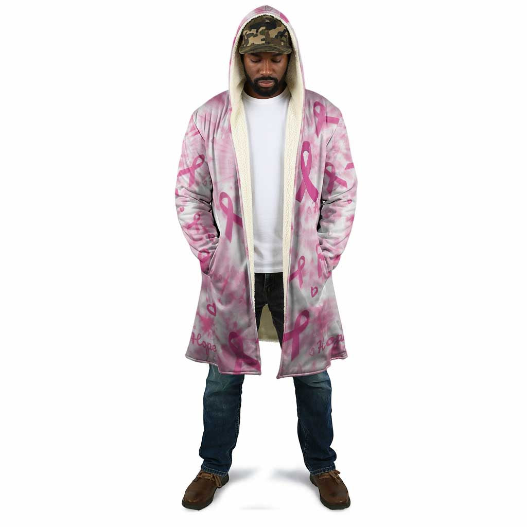 Breast Cancer Awareness Pink Ribbon Cloak Tie Dye Style