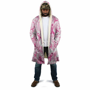Breast Cancer Awareness Pink Ribbon Cloak Tie Dye Style