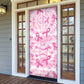 Breast Cancer Awareness Pink Ribbon Door Cover Tie Dye Style