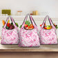 Pink Ribbon With Tie Dye Grocery Bag Breast Cancer Awareness - African Pride