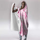 Pink Ribbon With Tie Dye Hooded Blanket Breast Cancer Awareness - African Pride