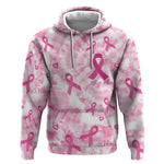 Pink Ribbon With Tie Dye Hoodie Breast Cancer Awareness - African Pride