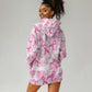Pink Ribbon With Tie Dye Hoodie Dress Breast Cancer Awareness - African Pride