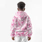 Pink Ribbon With Tie Dye Kid Hoodie Breast Cancer Awareness - African Pride