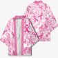Breast Cancer Awareness Pink Ribbon Kimono Tie Dye Style