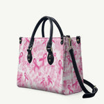 Breast Cancer Awareness Pink Ribbon Leather Bag Tie Dye Style