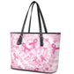 Pink Ribbon With Tie Dye Leather Tote Bag Breast Cancer Awareness - African Pride