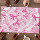 Breast Cancer Awareness Pink Ribbon Puzzle Tie Dye Style