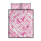 Pink Ribbon With Tie Dye Quilt Bed Set Breast Cancer Awareness - African Pride