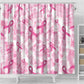 Pink Ribbon With Tie Dye Shower Curtain Breast Cancer Awareness - African Pride