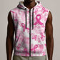 Pink Ribbon With Tie Dye Sleeveless Zip Hoodie Breast Cancer Awareness - African Pride