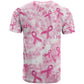 Pink Ribbon With Tie Dye T shirt Breast Cancer Awareness - African Pride
