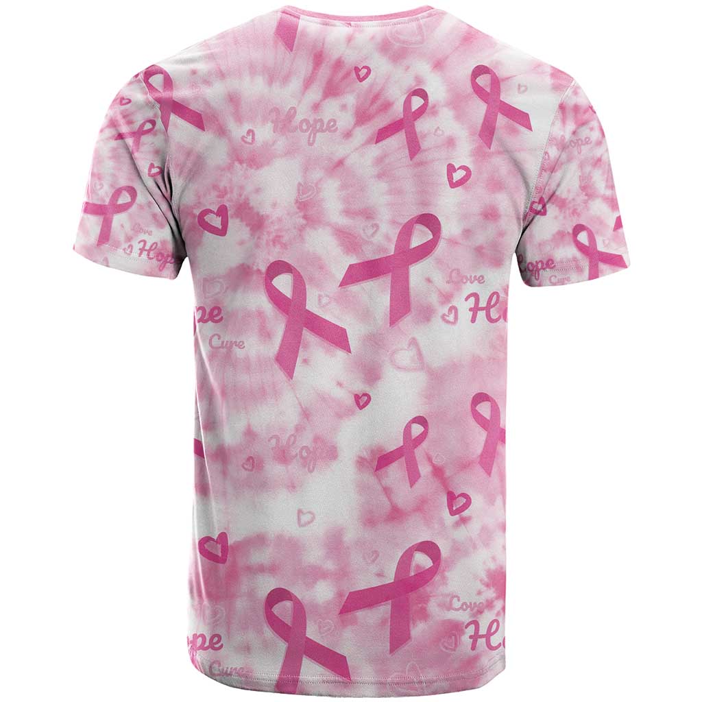 Pink Ribbon With Tie Dye T shirt Breast Cancer Awareness - African Pride