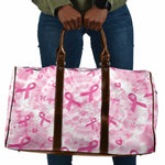 Breast Cancer Awareness Pink Ribbon Travel Bag Tie Dye Style
