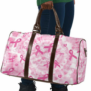 Breast Cancer Awareness Pink Ribbon Travel Bag Tie Dye Style
