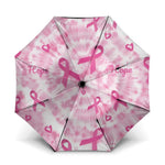 Breast Cancer Awareness Pink Ribbon Umbrella Tie Dye Style