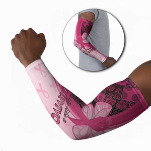 Breast Cancer Awareness Arm Sleeves Party Like A Survivor - Pink African Pattern