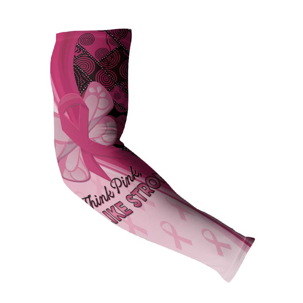 Breast Cancer Awareness Arm Sleeves Party Like A Survivor - Pink African Pattern