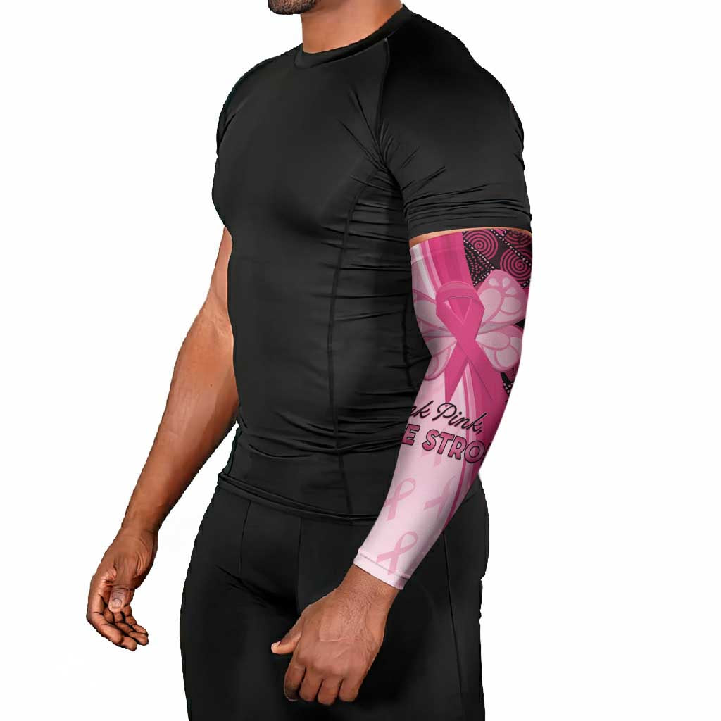 Breast Cancer Awareness Arm Sleeves Party Like A Survivor - Pink African Pattern