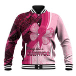 Breast Cancer Awareness Baseball Jacket Think Pink - African Pattern - African Pride