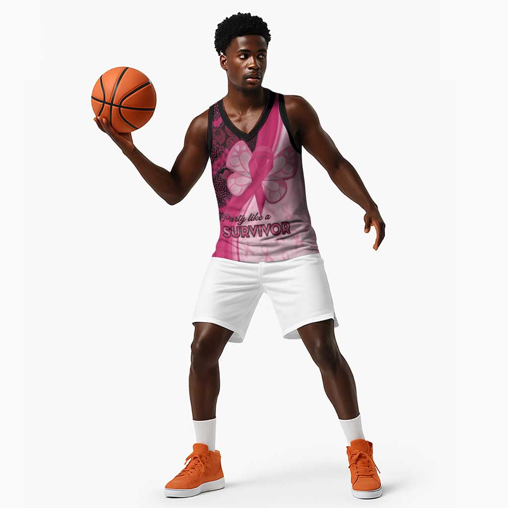 Breast Cancer Awareness Basketball Jersey Think Pink - African Pattern LT15