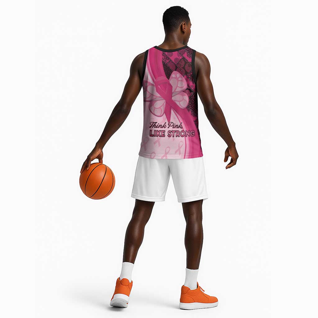 Breast Cancer Awareness Basketball Jersey Think Pink - African Pattern LT15