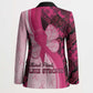 Breast Cancer Awareness Blazer Party Like A Survivor - Pink African Pattern