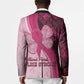 Breast Cancer Awareness Blazer Party Like A Survivor - Pink African Pattern