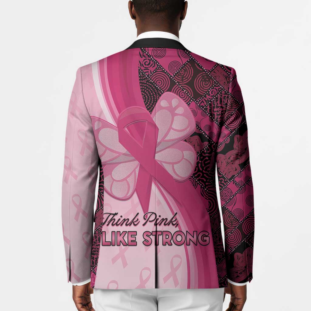 Breast Cancer Awareness Blazer Party Like A Survivor - Pink African Pattern