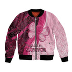 Breast Cancer Awareness Bomber Jacket Think Pink - African Pattern - African Pride