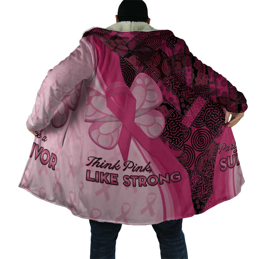 Breast Cancer Awareness Cloak Party Like A Survivor - Pink African Pattern