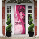 Breast Cancer Awareness Door Cover Party Like A Survivor - Pink African Pattern