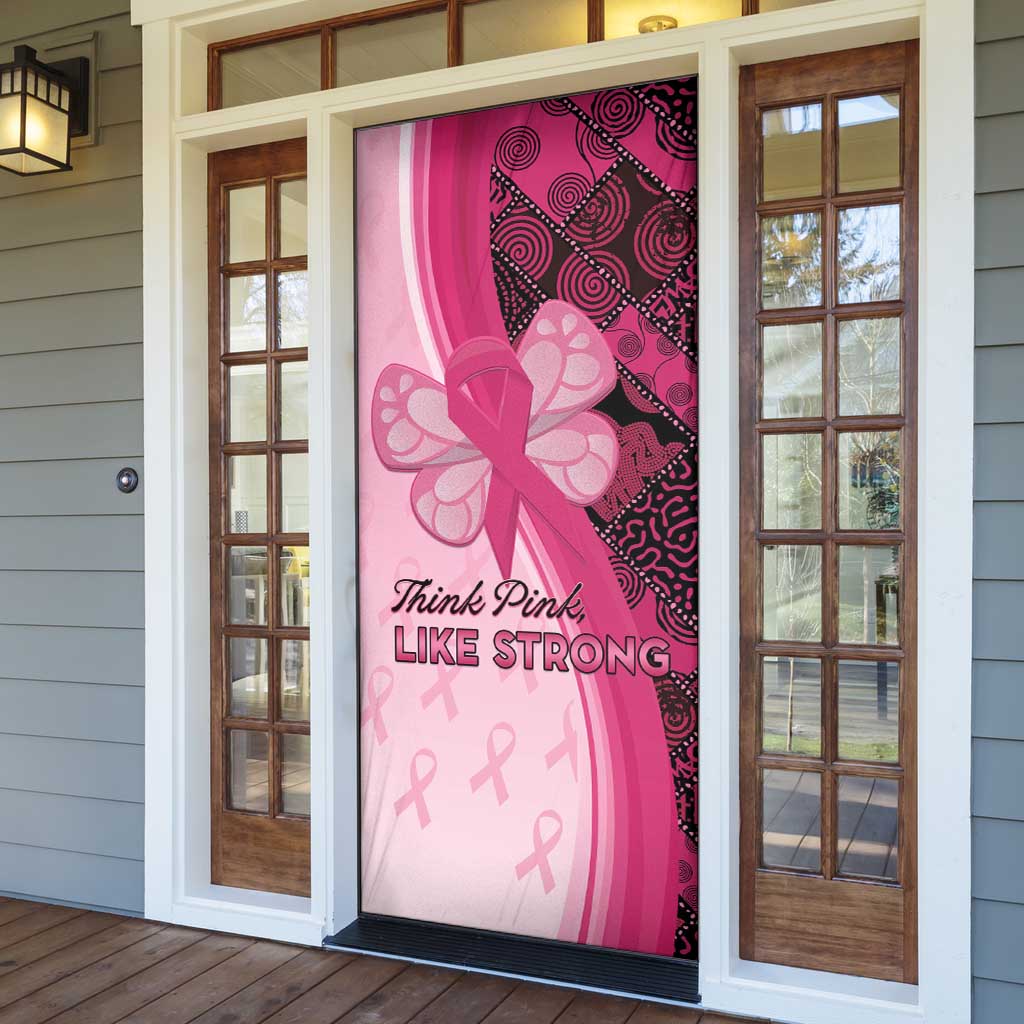 Breast Cancer Awareness Door Cover Party Like A Survivor - Pink African Pattern