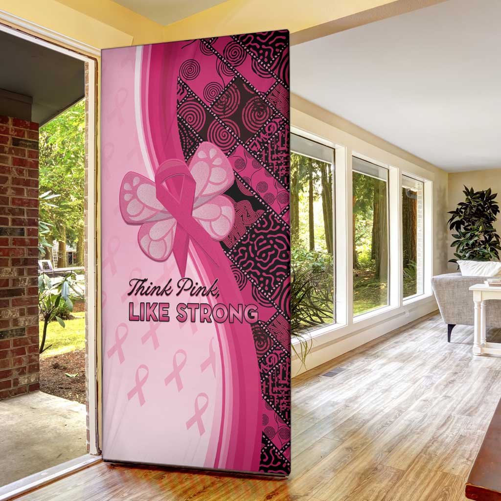 Breast Cancer Awareness Door Cover Party Like A Survivor - Pink African Pattern